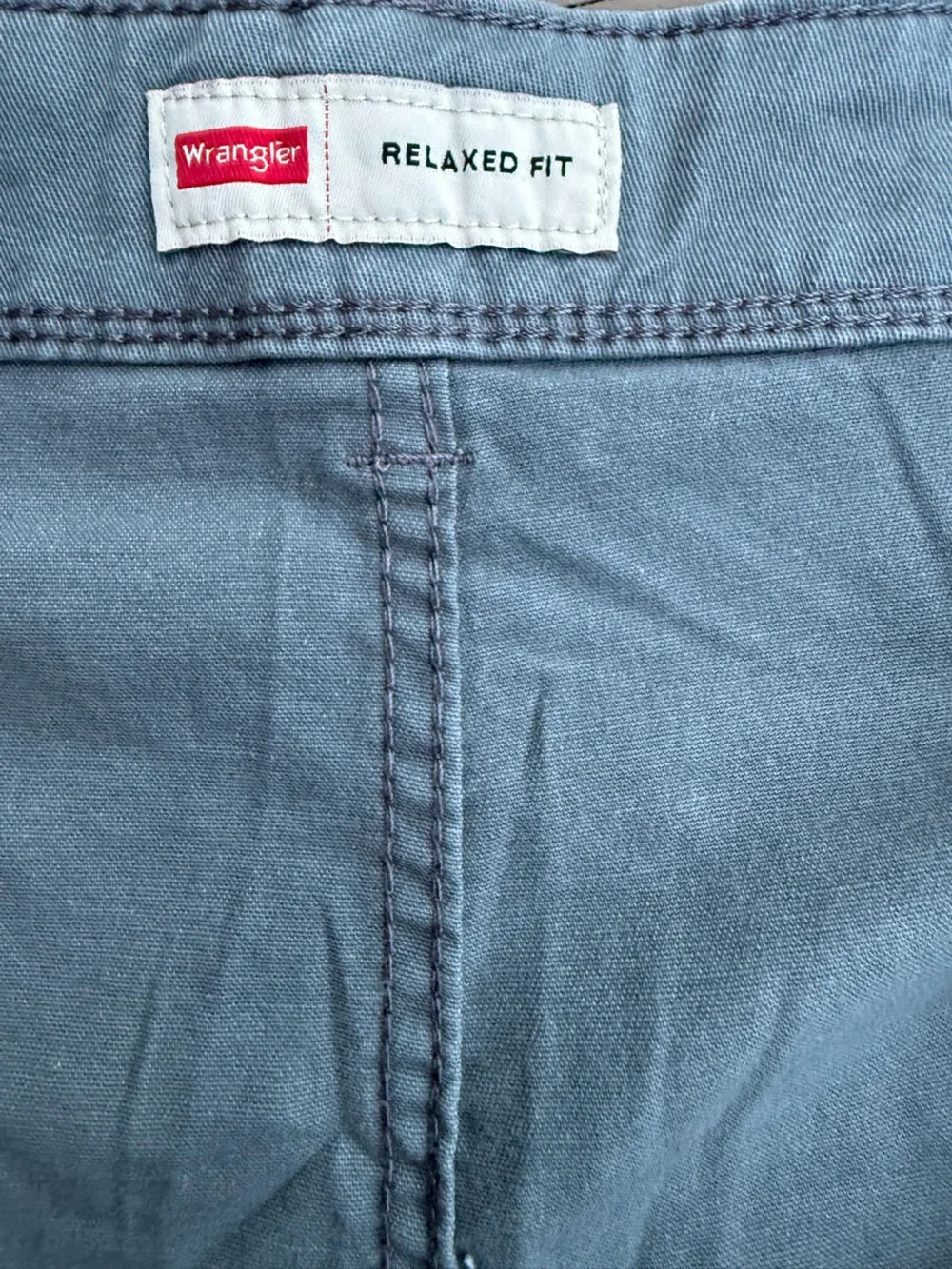 Wrangler Five Star Heritage Relaxed Fit Cargo Shorts Gray Flat Front Size 46 New